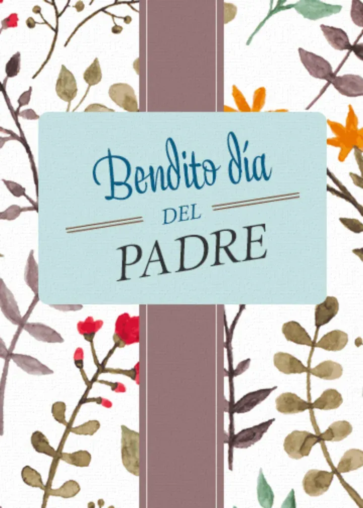 Spanish Father's Day Blessing card front