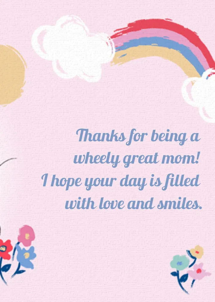 Minnie Mother's Day card inside right