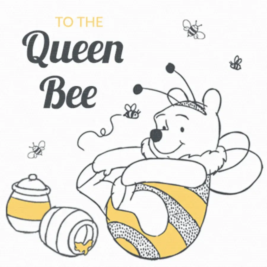 Winnie the Pooh Queen Bee card front