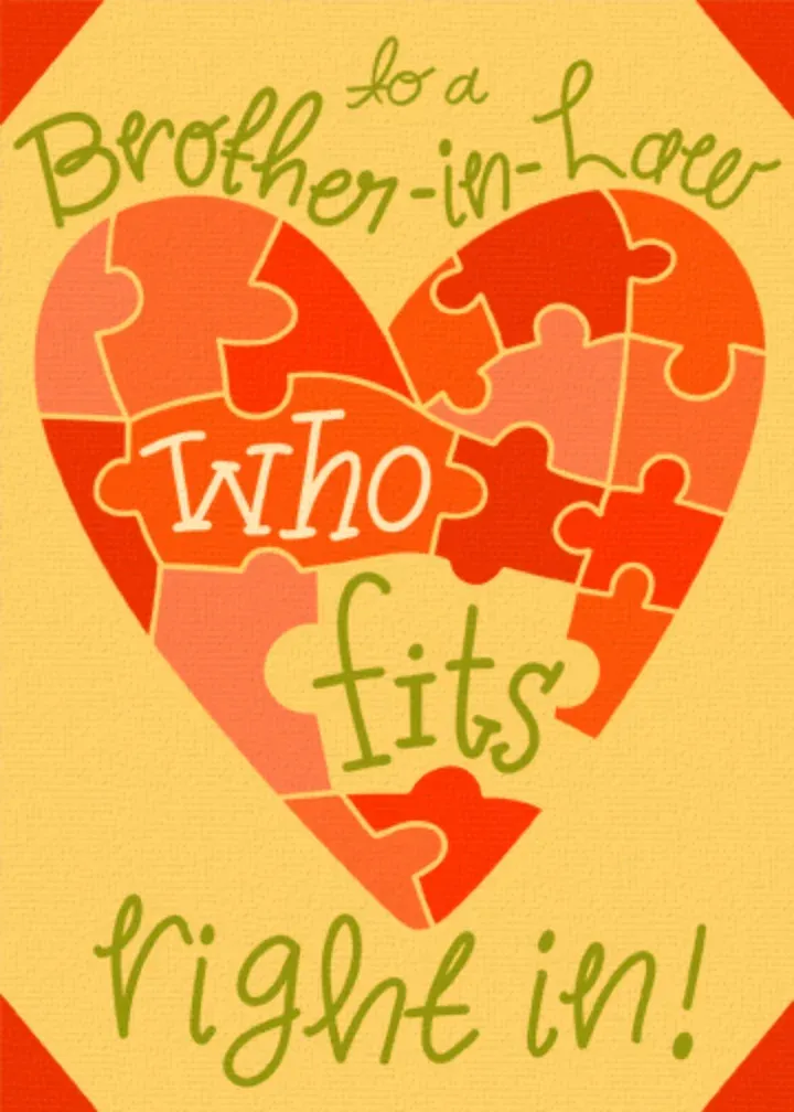Brother-in-Law Puzzle card front