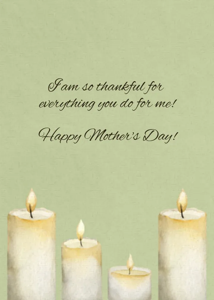 Candle Mom card inside right