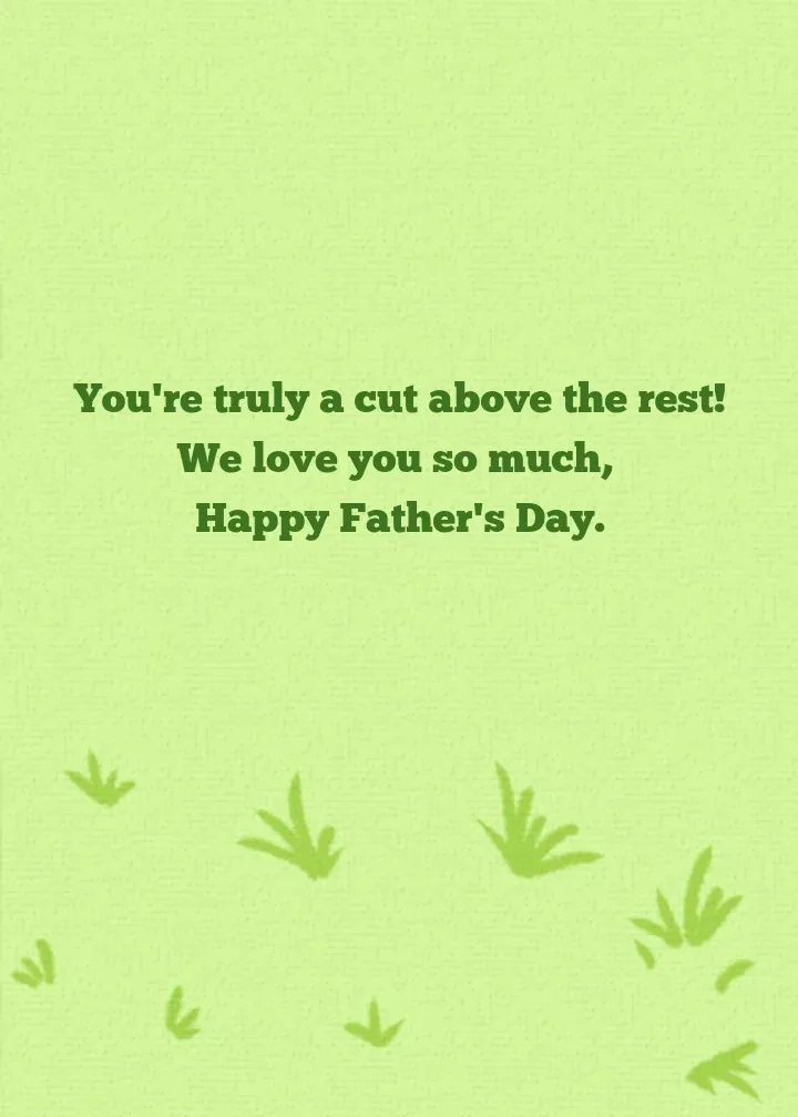 Father-in-Law Mow card inside right