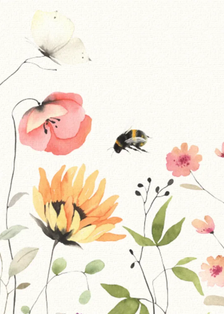 Mother's Day Wildflower card inside left