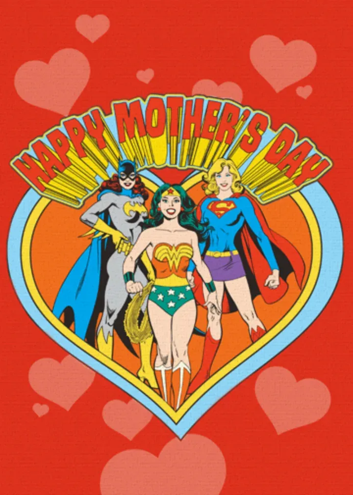 DC Heroes Mother's Day card front