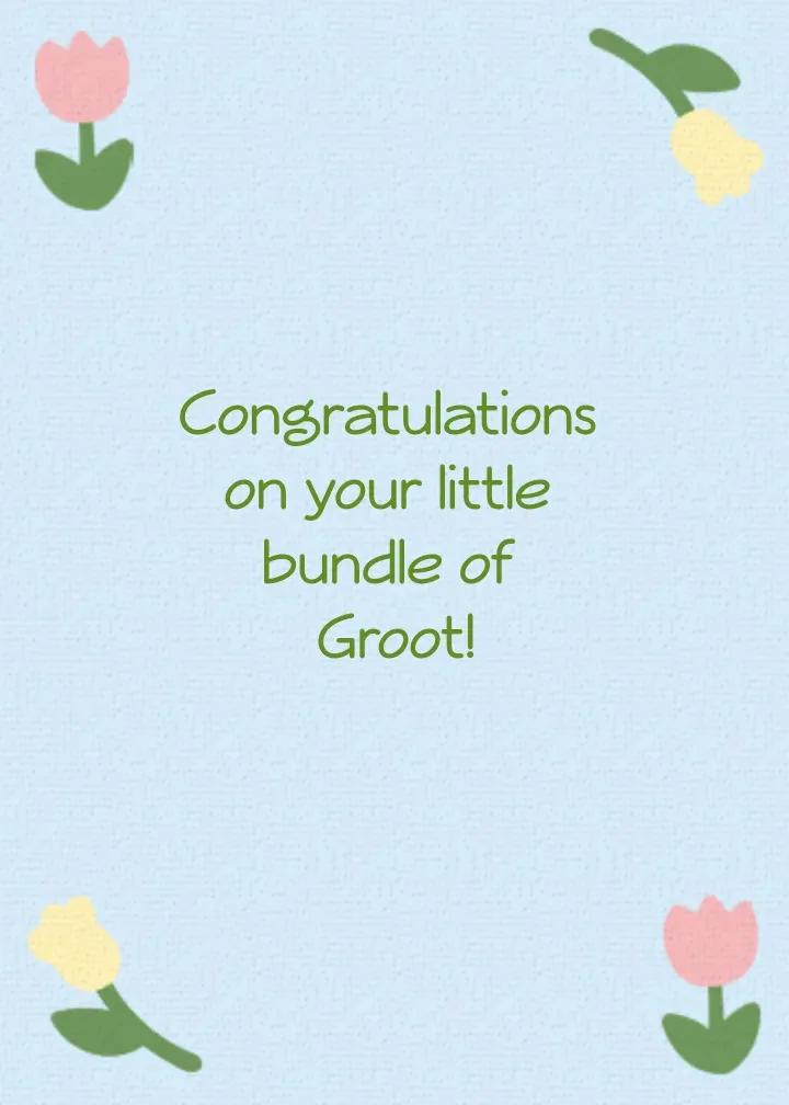Groot | Baby card inside right