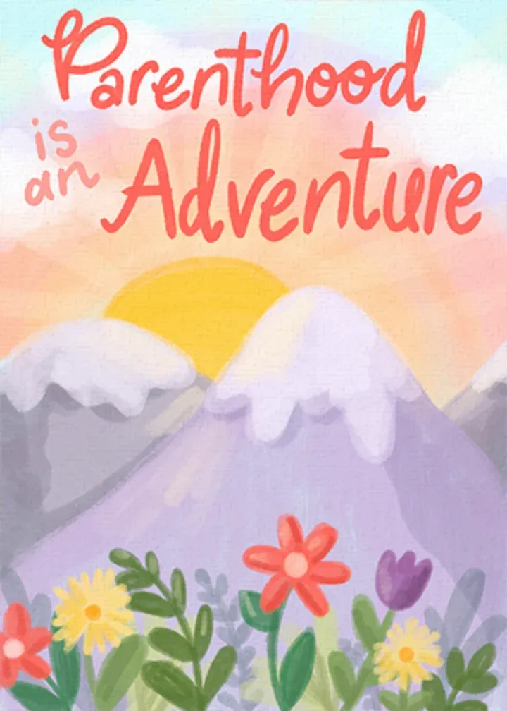 Parenthood Mountain card front