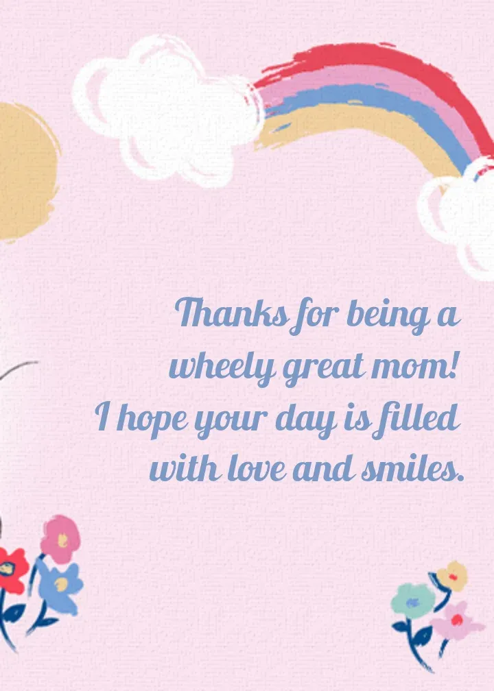 Minnie Happy Mother's Day card inside right