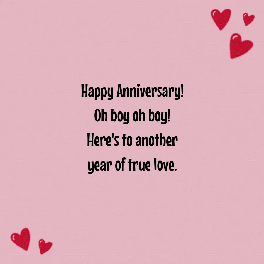 Mickey & Minnie Happy Anniversary card inside right