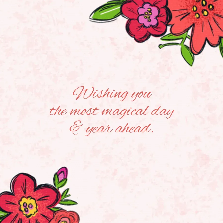 Disney Princess Happy Birthday card inside right