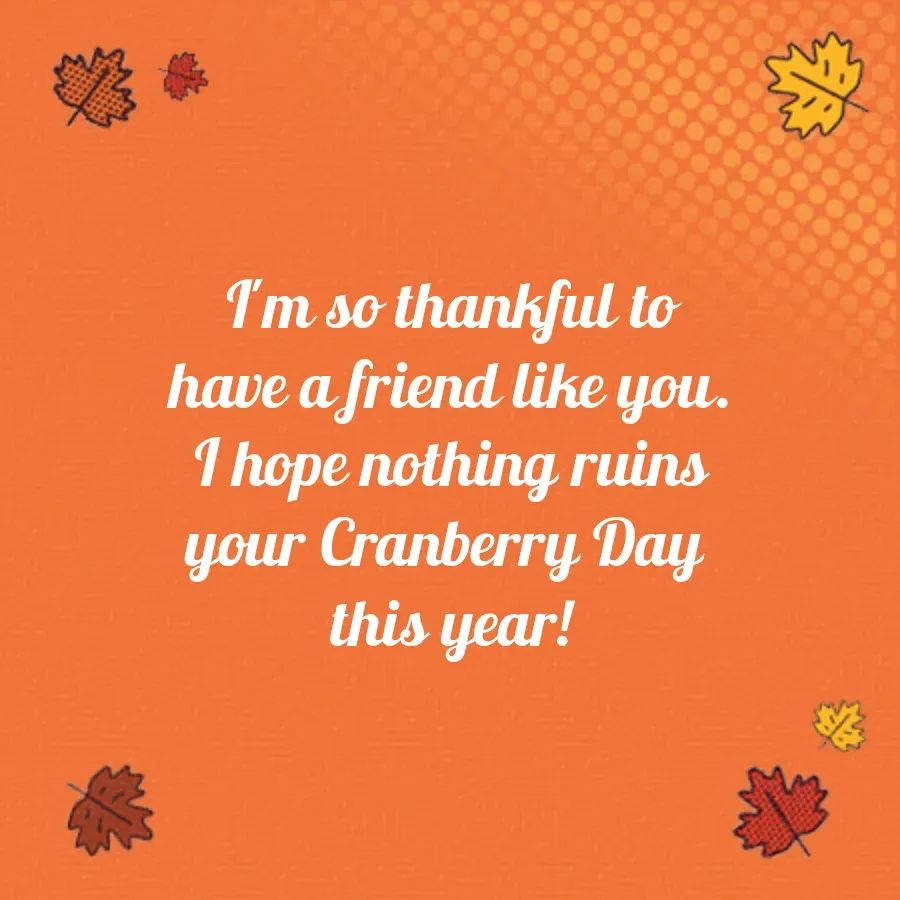 Friends | Happy Thanksgiving card inside right