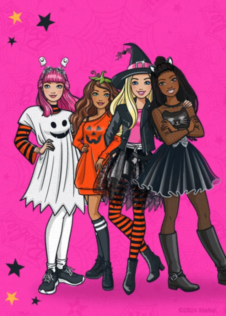 Barbie | Happy Halloween card inside left