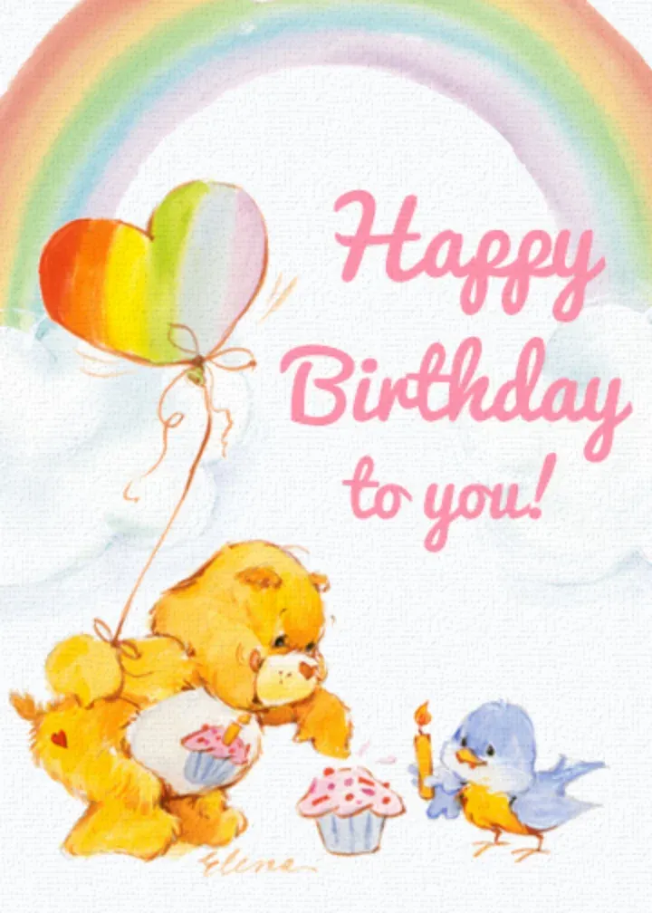 Care Bears | Happy Birthday Clouds card front