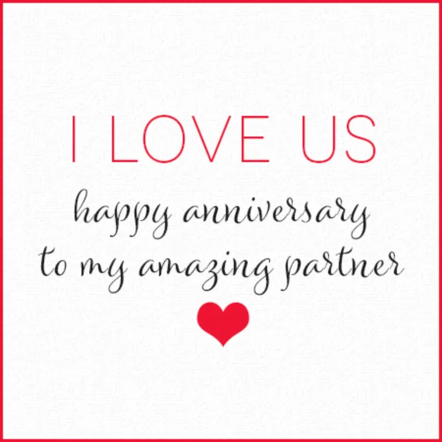 Anniversary Love Partner card front