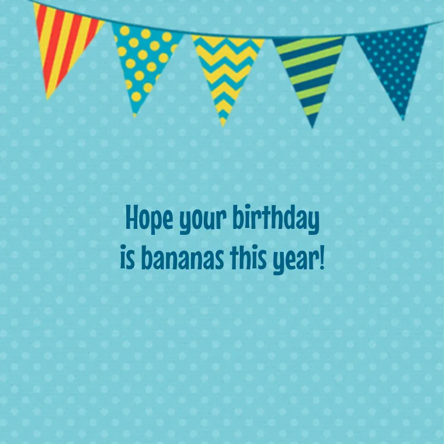 Curious George Happy Birthday card inside right