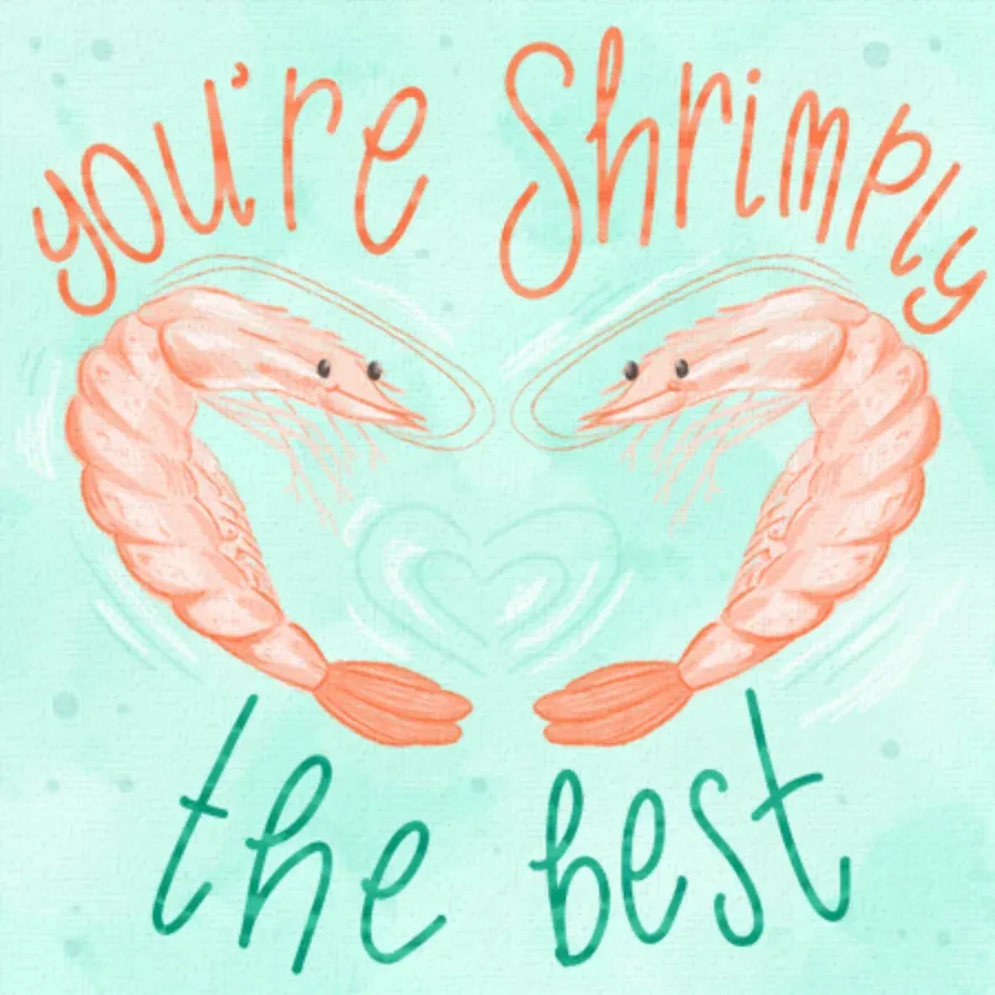 Shrimply the Best card front