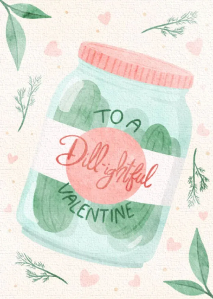 Pickle Valentine card front