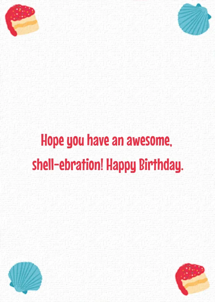 Fin-tastic Birthday card inside right