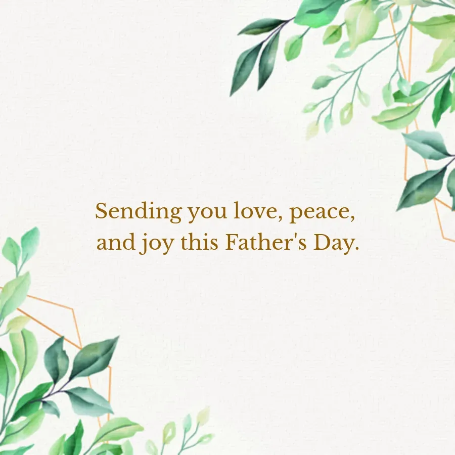 Father's Day Blessings card inside right