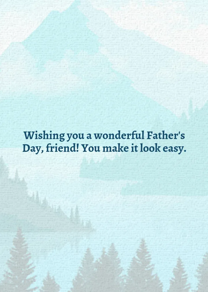 Father's Day Friend card inside right