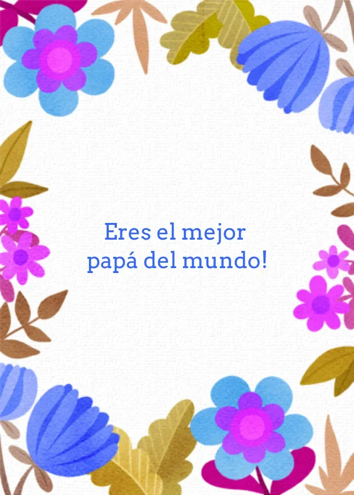 Día del Padre card inside right