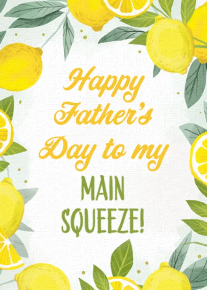 Main Squeeze Husband card front