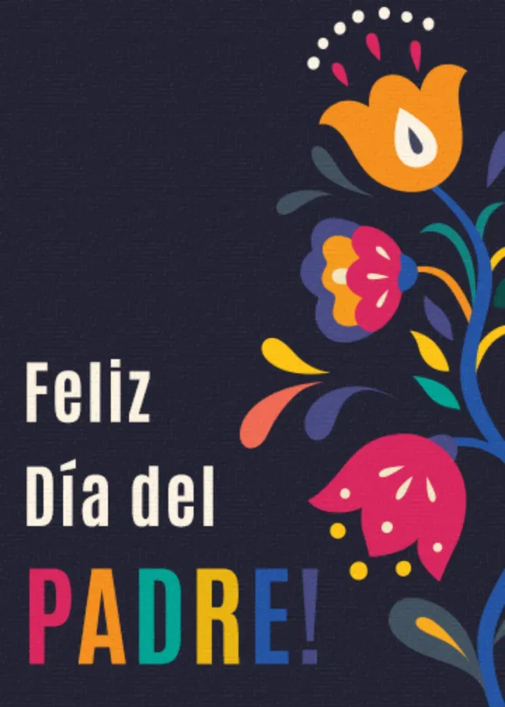 Día del Padre Floral card front