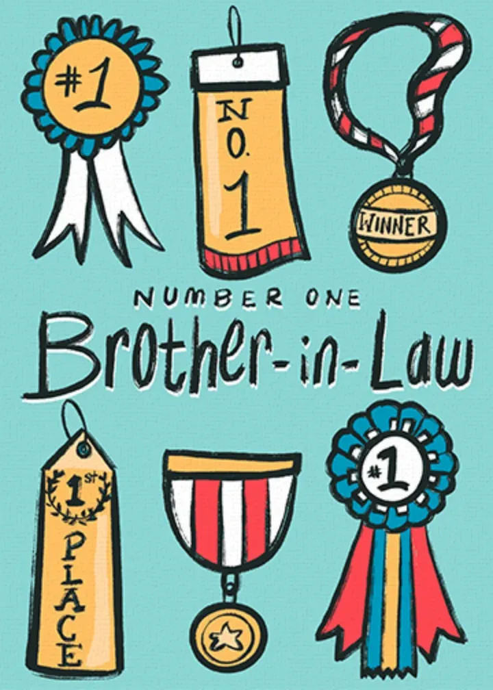 No. 1 Brother-in-Law card front