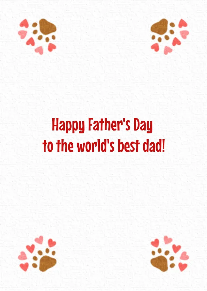 Beary Much Love Dad card inside right