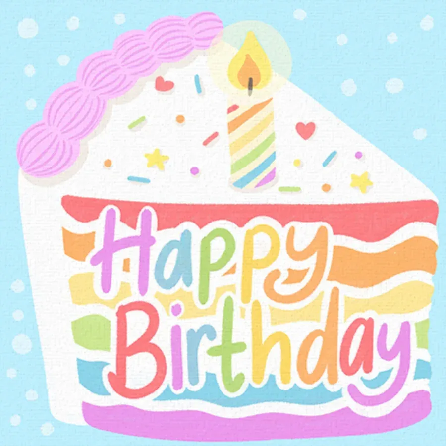 Rainbow Cake card front