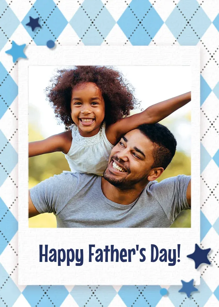 Father's Day Polaroid card front