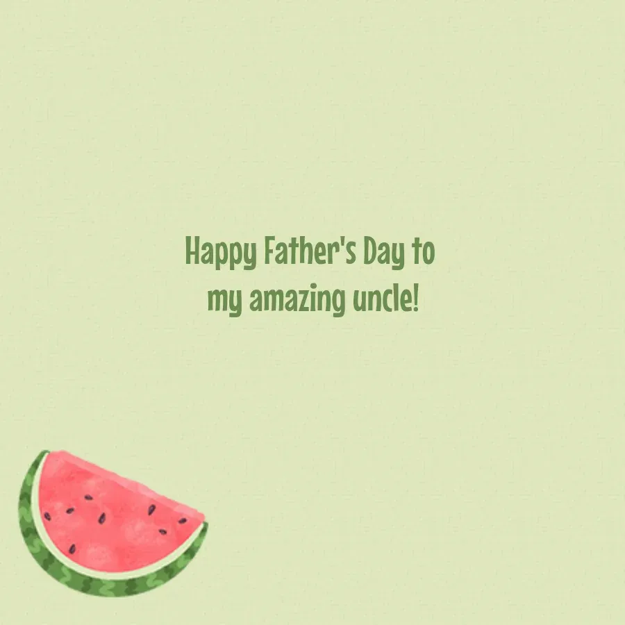 One in a Melon Uncle card inside right