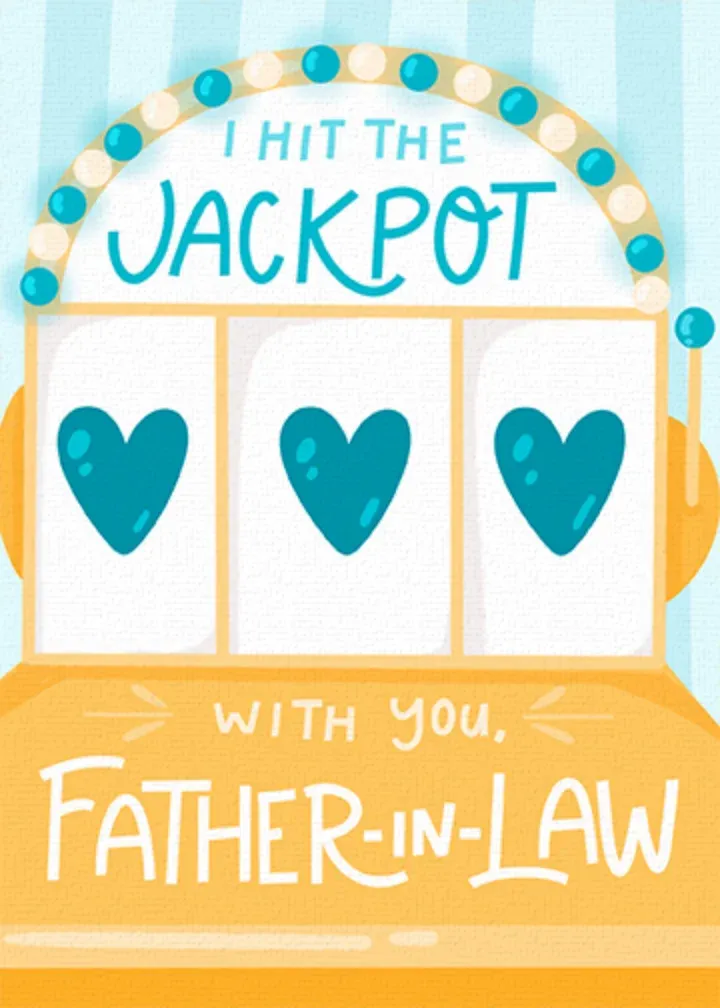 Father-in-Law Jackpot card front