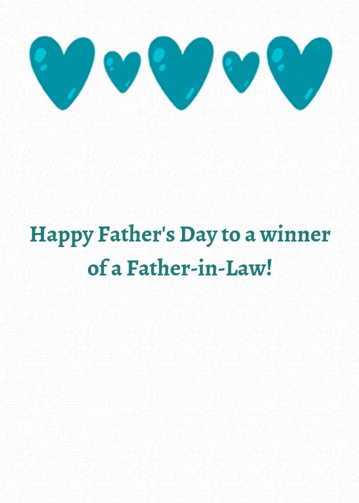 Father-in-Law Jackpot card inside right