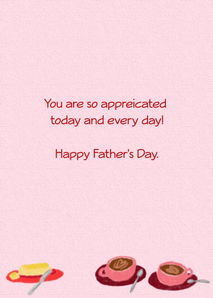 Butter Half Father's Day card inside right