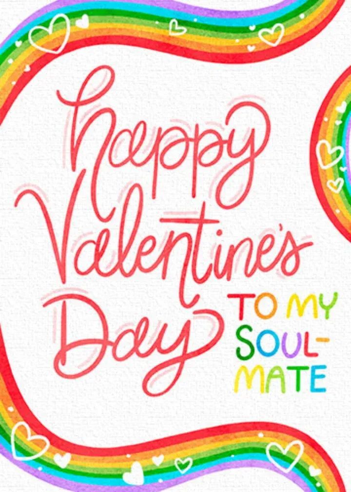 Rainbow Soulmate card front