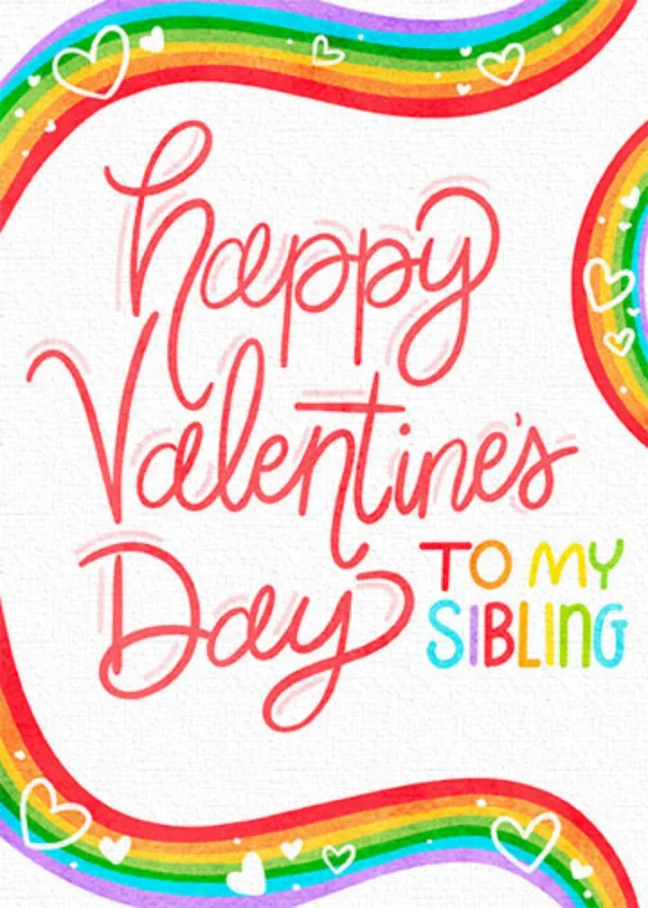 Sibling Valentine card front