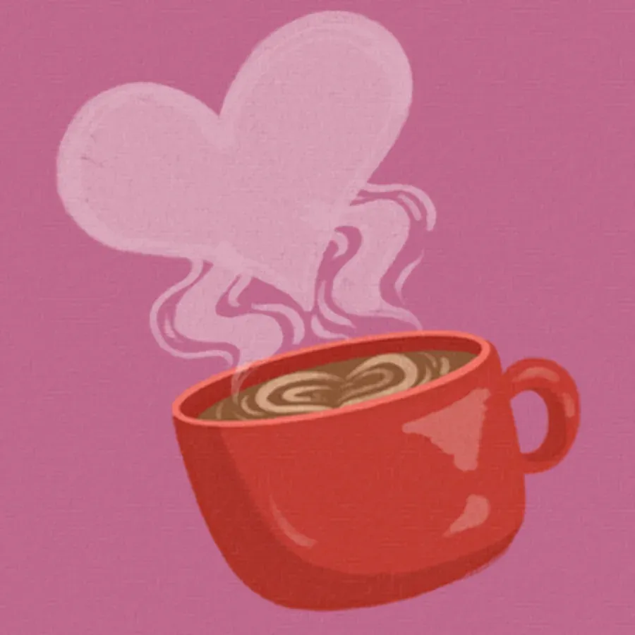 Valentine Coworker card inside left