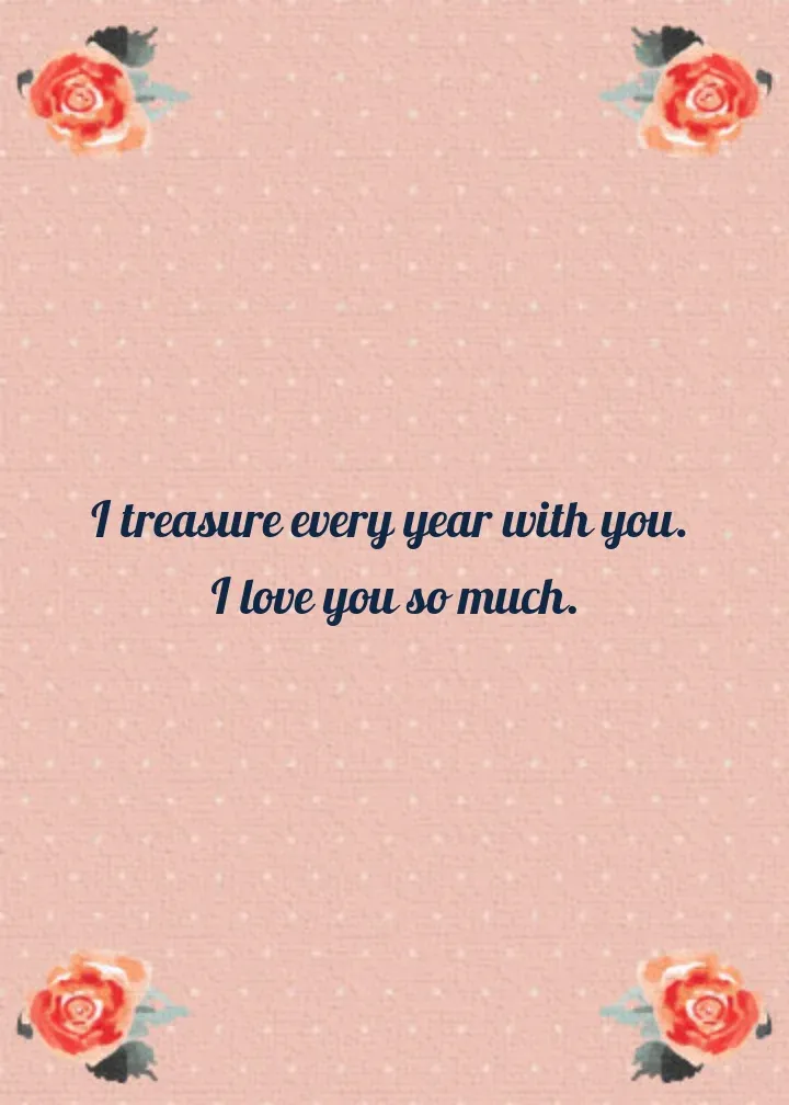 Valentine's Anniversary card inside right