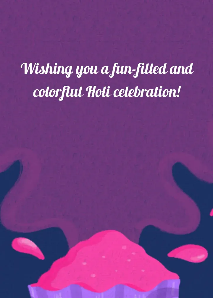 Holi Gulal card inside right