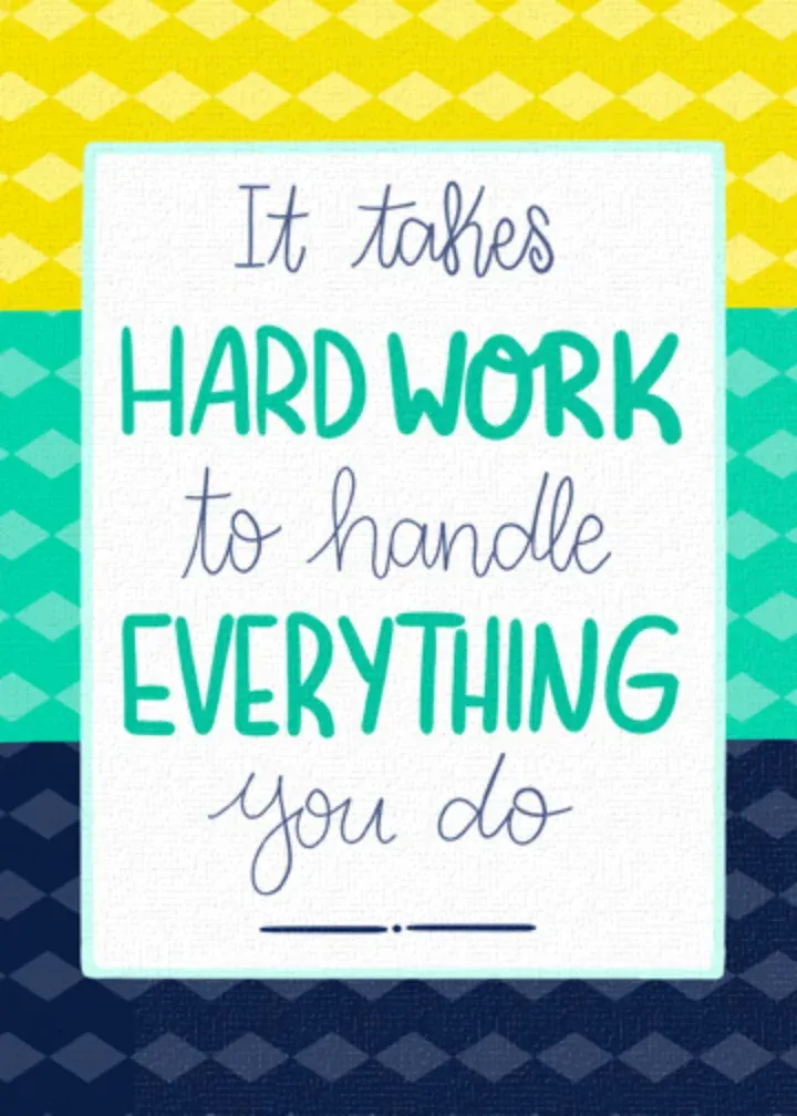 Hard Work Anniversary card front