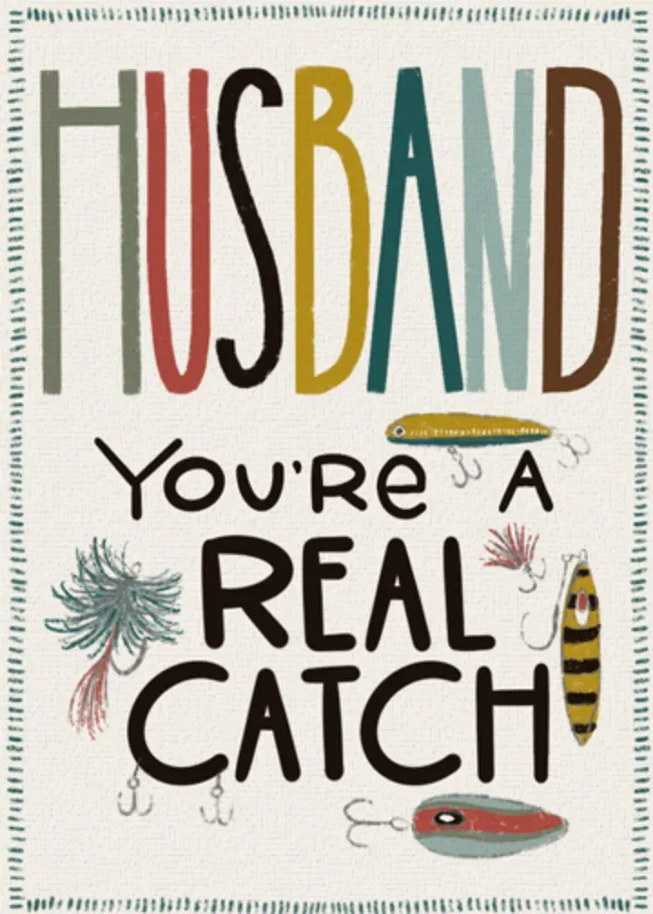 Great Catch Husband card front