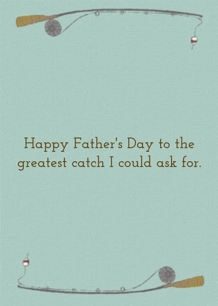 Great Catch Husband card inside right