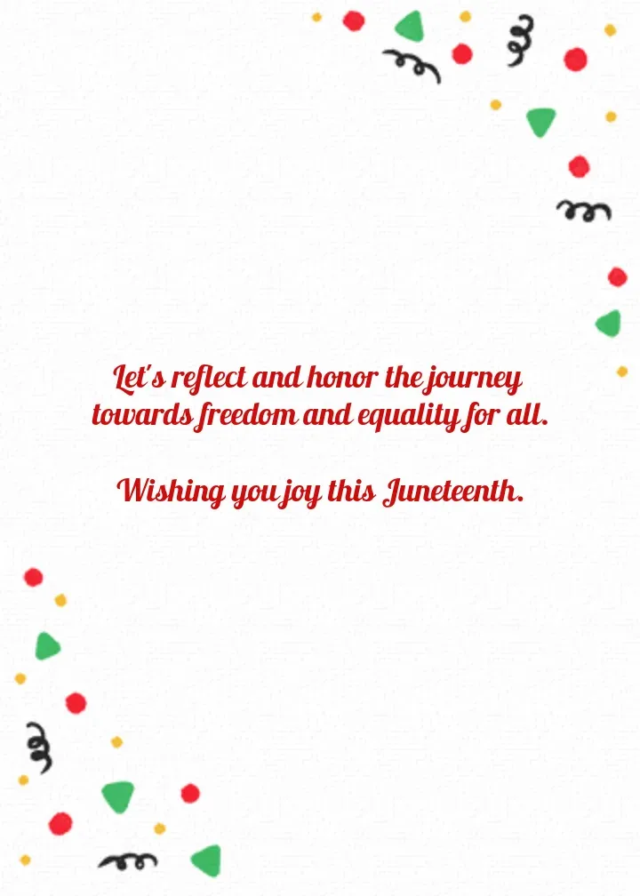 Juneteenth Confetti Photo card inside right