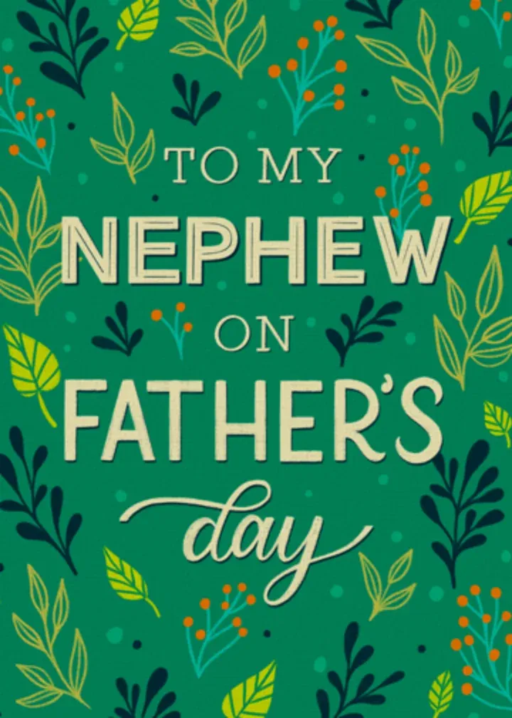 Nephew Greenery card front