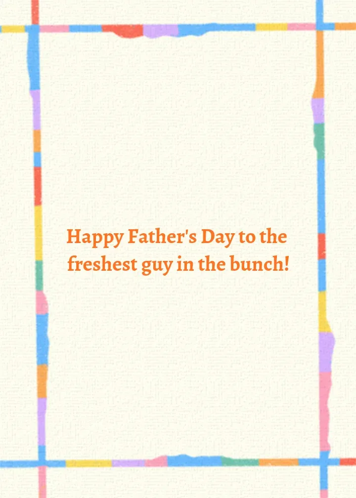 Fresh Dad card inside right