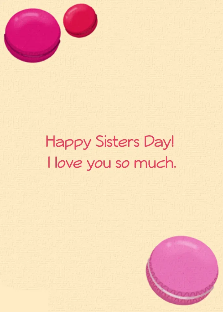Sweet Sister Macaron card inside right