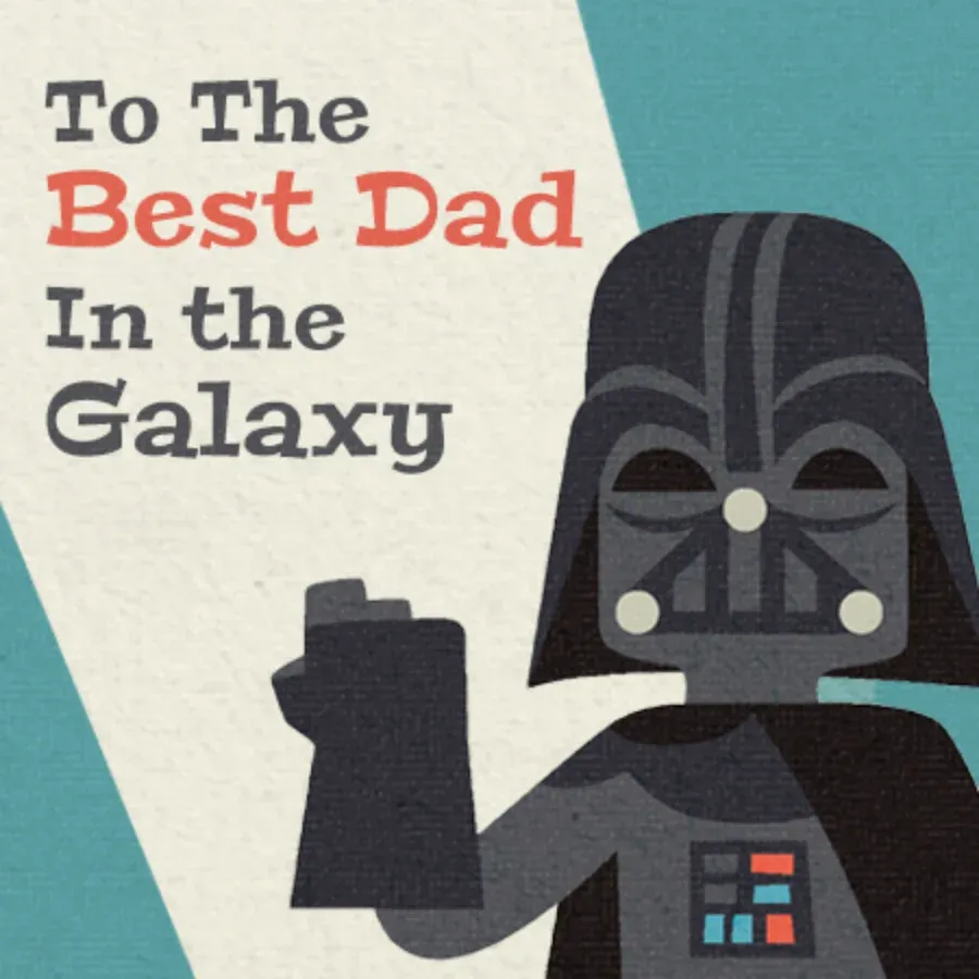 Darth Vader Father's Day card front