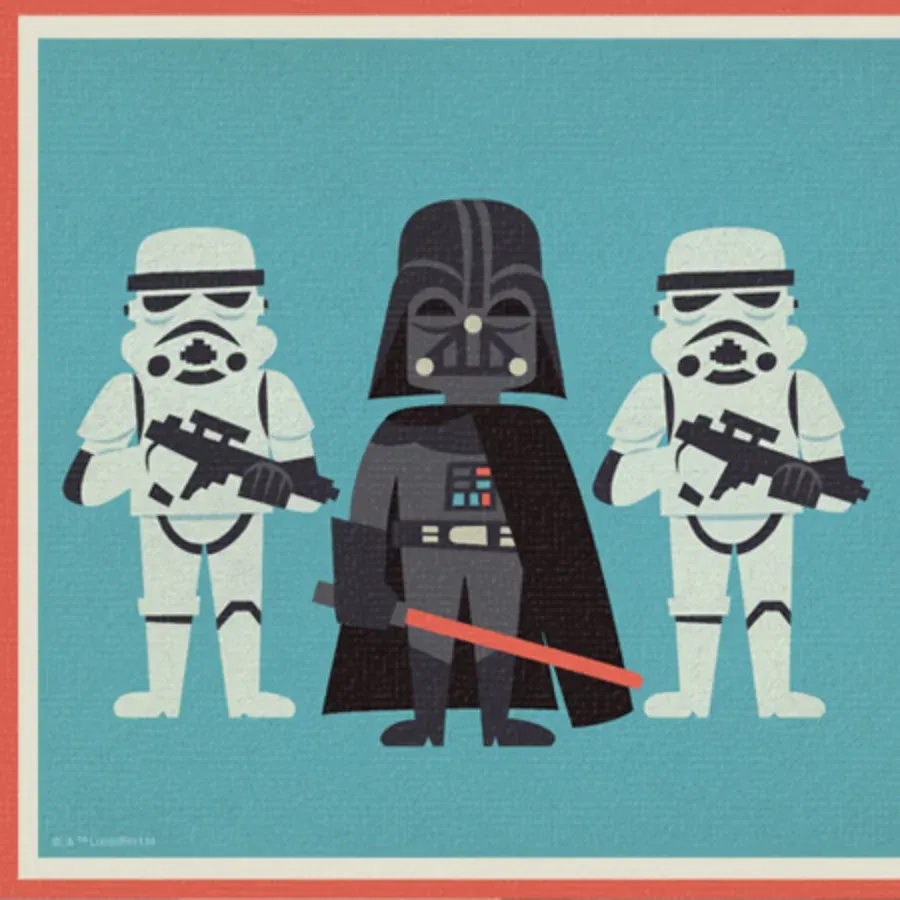 Darth Vader Father's Day card inside left
