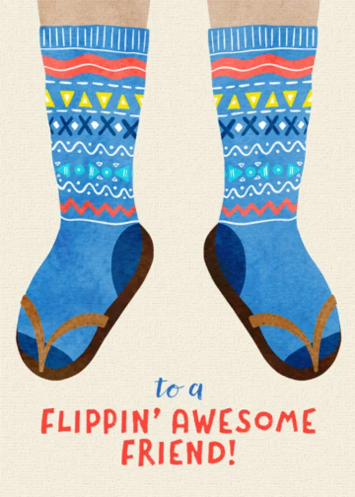 Friend Sandals card front