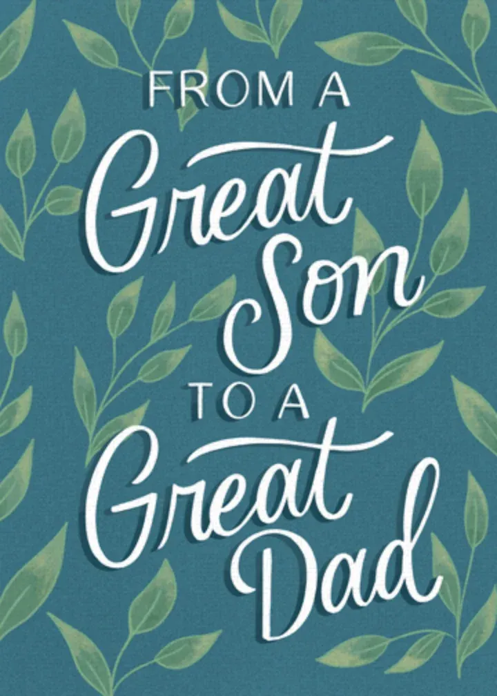 Great Son Great Dad card front